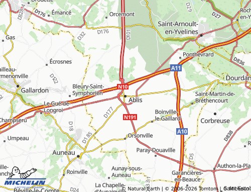 Mappa MICHELIN Ablis - ViaMichelin