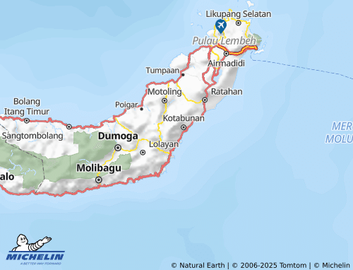 MICHELIN Bolaang Mongondow Timur map - ViaMichelin