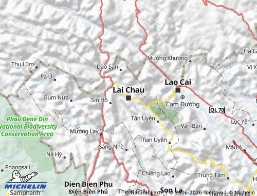 MICHELIN Lai Chau map - ViaMichelin