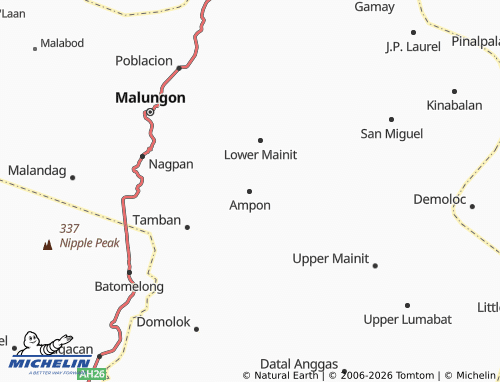 MICHELIN Ampon map - ViaMichelin