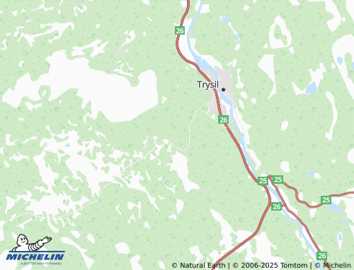 MICHELIN Trysilfjellet Hytteområde map - ViaMichelin