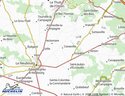 MICHELIN Cesseville map - ViaMichelin