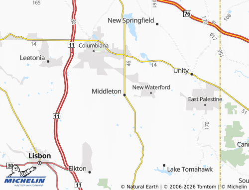 Mapa MICHELIN Middleton - ViaMichelin