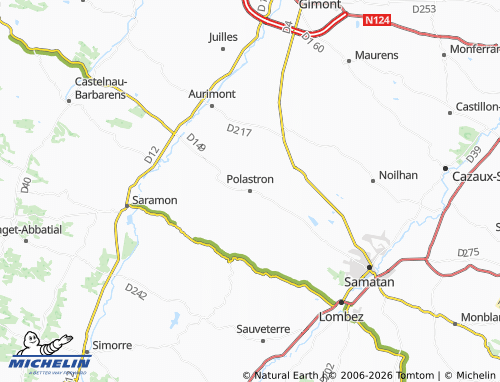 MICHELIN Polastron map - ViaMichelin