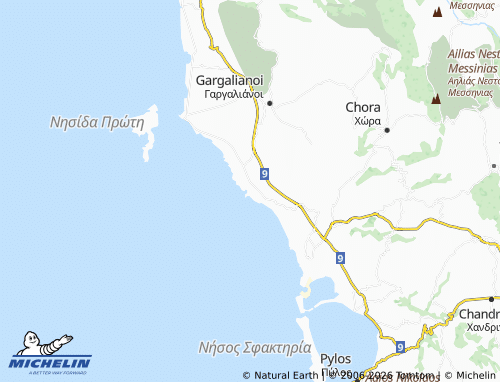 MICHELIN Vromoneri map - ViaMichelin
