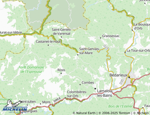 Carte MICHELIN Compeyre - ViaMichelin