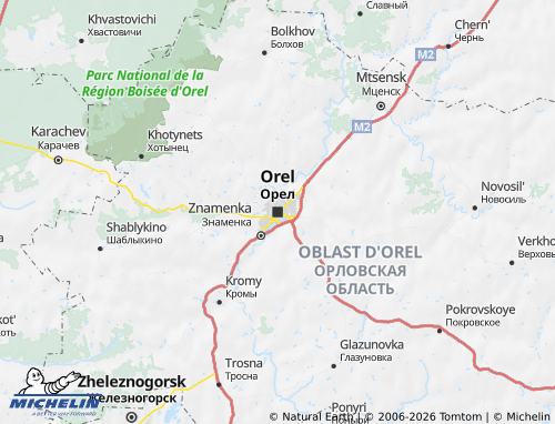 Carte MICHELIN Orel - ViaMichelin