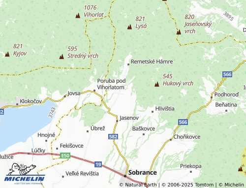 MICHELIN Vyšná Rybnica map - ViaMichelin