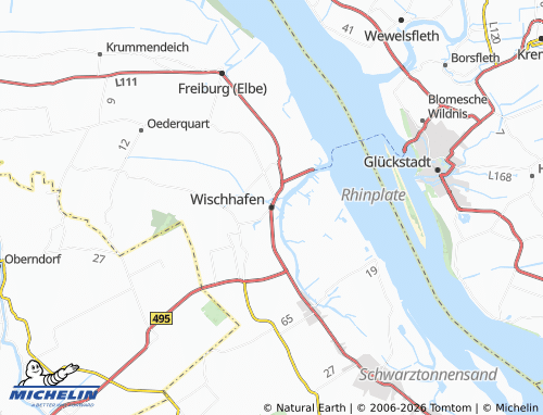 MICHELIN Wischhafen map - ViaMichelin