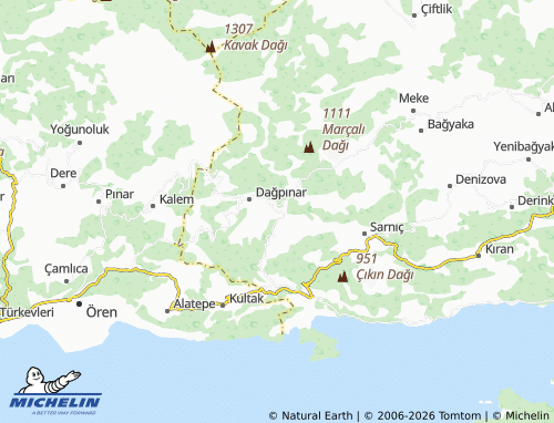 MICHELIN Zeytin map - ViaMichelin