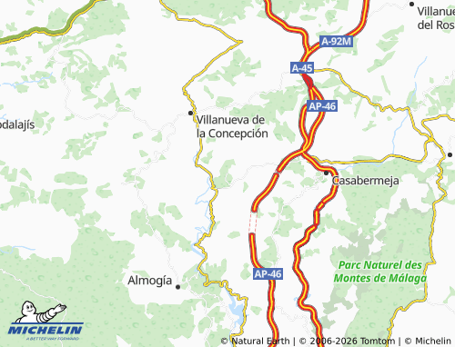 Mapa MICHELIN Cortijo Charcón - ViaMichelin