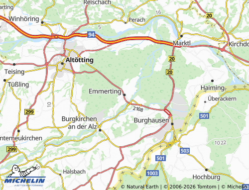 MICHELIN Emmerting map - ViaMichelin