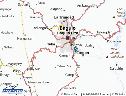 Mappa MICHELIN Santo Tomas Proper - ViaMichelin
