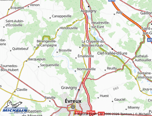 Mapa MICHELIN Émalleville - ViaMichelin