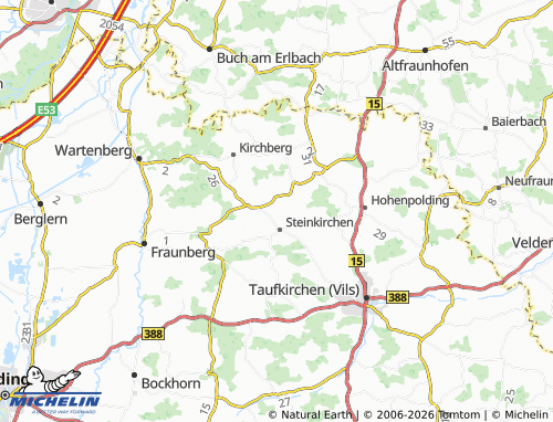 Mapa MICHELIN Pfaffing - ViaMichelin