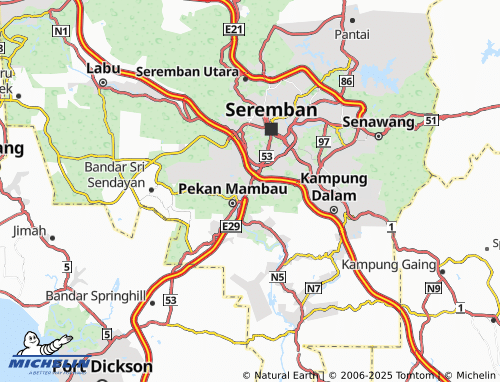 Carte MICHELIN Taman Bunga Raya - ViaMichelin