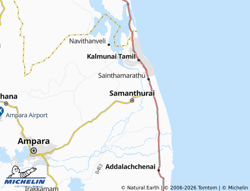 MICHELIN-Landkarte Sammanthurai 08 - ViaMichelin