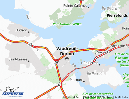 Kaart MICHELIN Vaudreuil-sur-le-Lac - ViaMichelin