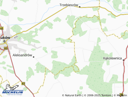 MICHELIN Zarzecz Łukowski map - ViaMichelin