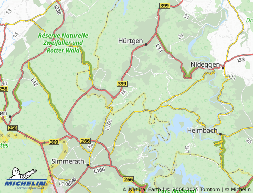 MICHELIN Simonskall map - ViaMichelin