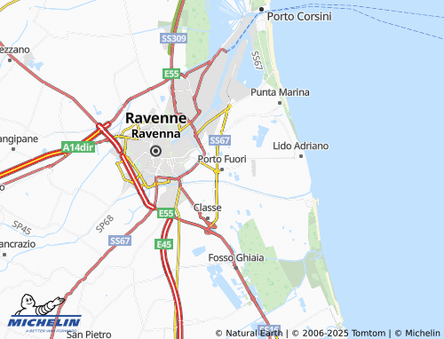 MICHELIN Porto Fuori map - ViaMichelin