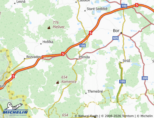 Mapa MICHELIN Přimda - ViaMichelin