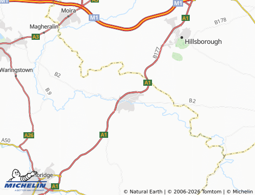 Mappa MICHELIN Dromore - ViaMichelin