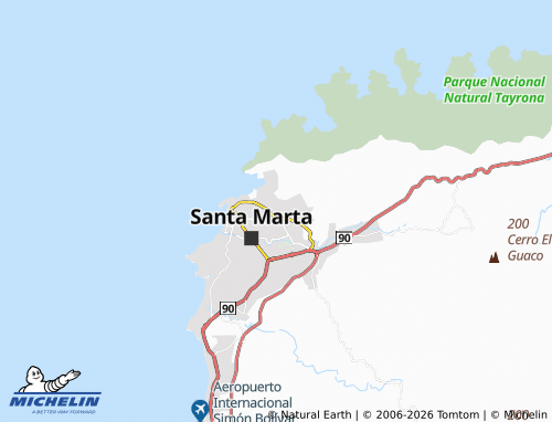 Carte MICHELIN Santa Mónica - ViaMichelin