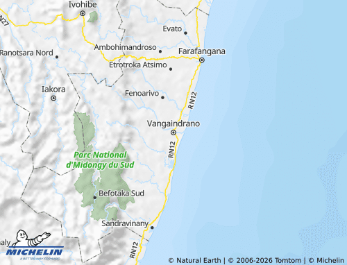 MICHELIN Vangaindrano map - ViaMichelin