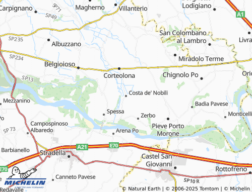 MICHELIN Costa de' Nobili map - ViaMichelin