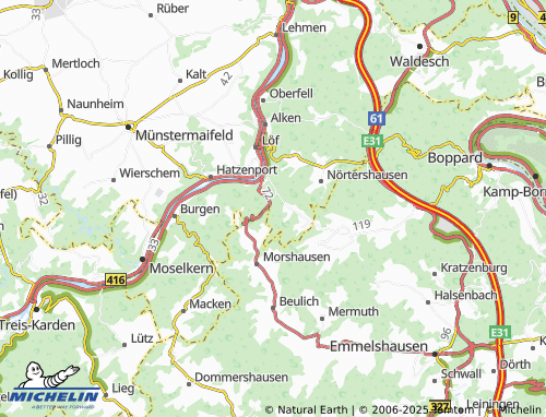 MICHELIN-Landkarte Ehrenburgertal - ViaMichelin