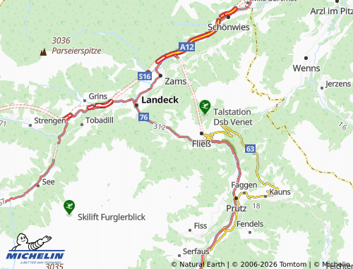 MICHELIN Urgen map - ViaMichelin