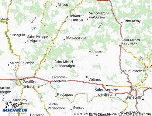 MICHELIN Bonneville-et-Saint-Avit-de-Fumadières map - ViaMichelin