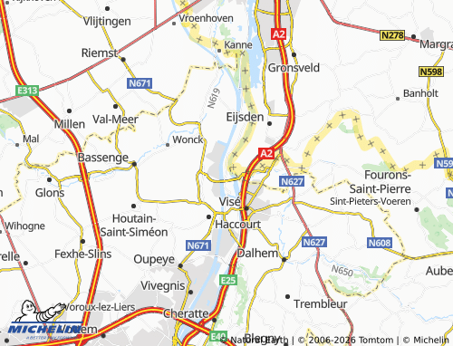 MICHELIN Lixhe map - ViaMichelin