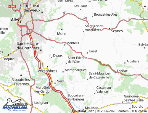 MICHELIN Saint-Hippolyte-de-Caton map - ViaMichelin