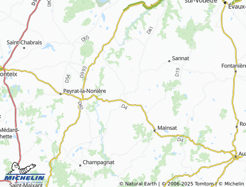 Mapa MICHELIN Saint-Priest - ViaMichelin