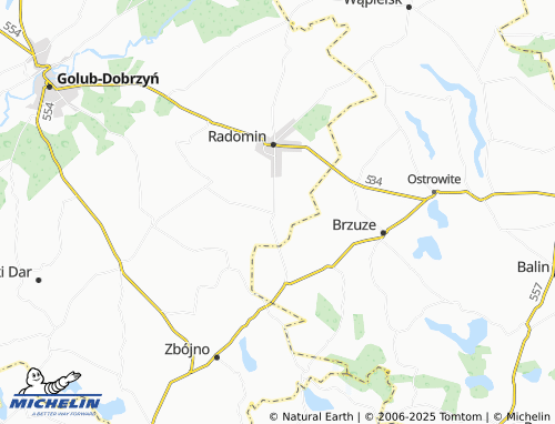 MICHELIN-Landkarte Piórkowo - ViaMichelin
