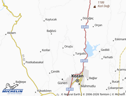 MICHELIN Oruçlu map - ViaMichelin