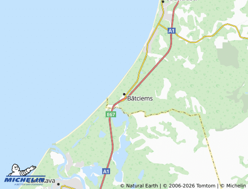 Mapa MICHELIN Bātciems - ViaMichelin
