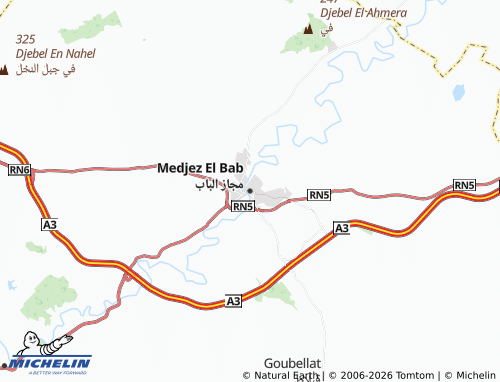 MICHELIN-Landkarte Majaz al-Bab - ViaMichelin