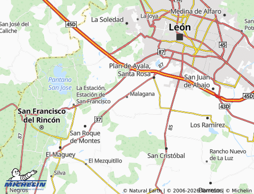 Mapa MICHELIN Malagana - ViaMichelin