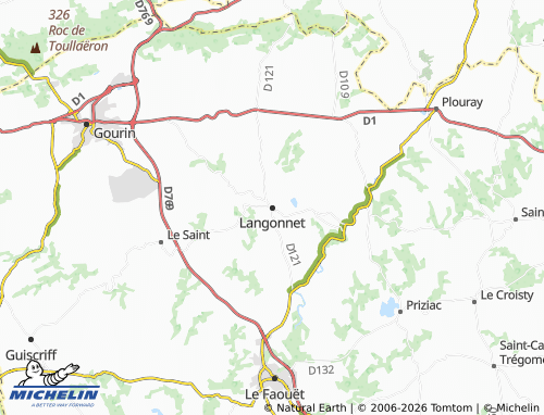 Kaart MICHELIN Langonnet - ViaMichelin