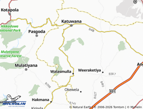 MICHELIN-Landkarte Bowala West - ViaMichelin