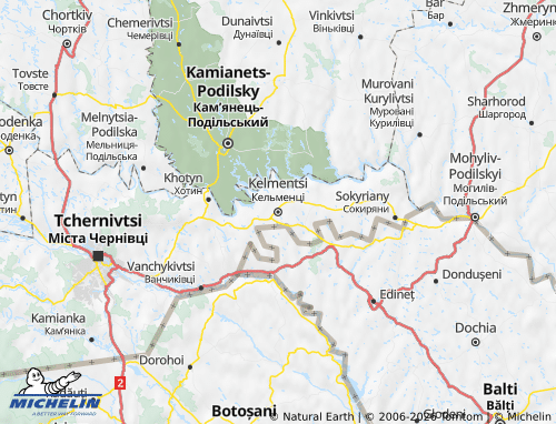 Mappa MICHELIN Dnistrovskyi raion - ViaMichelin