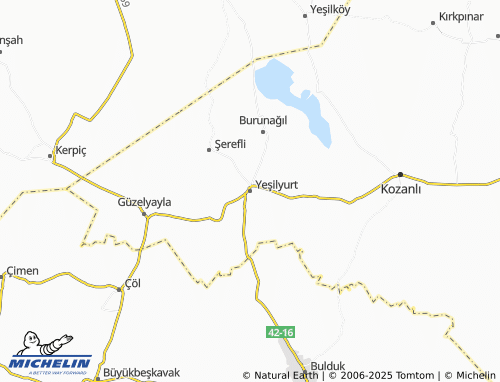 MICHELIN Yeşilyurt map - ViaMichelin