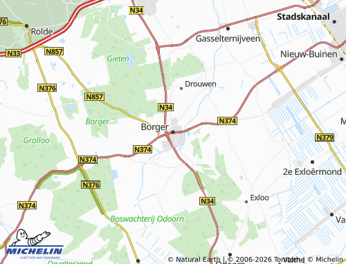 MICHELIN-Landkarte Borger-Odoorn - ViaMichelin