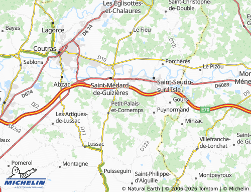 MICHELIN Saint-Sauveur-de-Puynormand map - ViaMichelin
