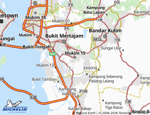 MICHELIN Mukim 15 map - ViaMichelin