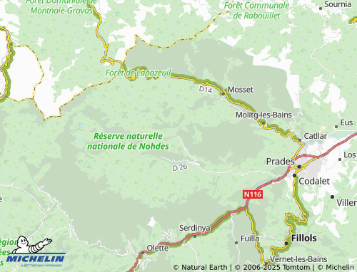 MICHELIN Urbanya map - ViaMichelin