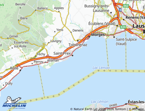 Mappa MICHELIN Saint-Prex - ViaMichelin